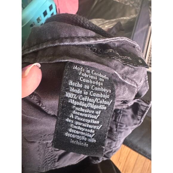 Calvin Klein Black Cargo Capri Pants with Belt – Size 8 - Picture 10 of 11